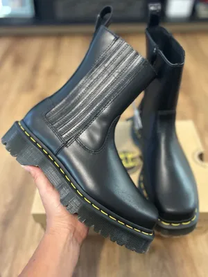 DR MARTENS Amaayah LO black leather zippered boots shoes women’s 8 new thumbnail 8