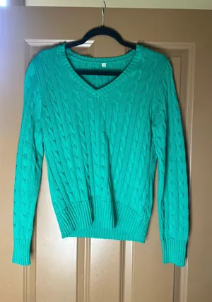 Green Knit Sweater Amazon thumbnail 1