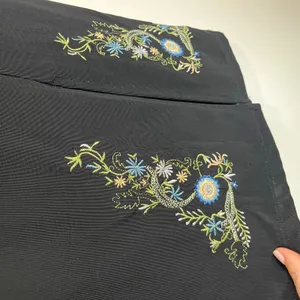 5.7.9 Y2K Black Strapless Embroidered Midi‎ Dress Size Small thumbnail 6