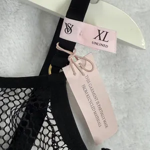 Victorias Secret Very Sexy Low Cut Demi Bra Black Fishnet Mesh XL 521276-QB4 NEW thumbnail 2