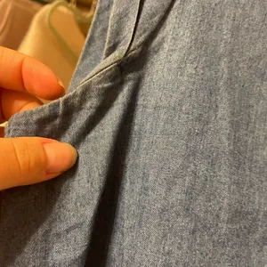ZARA DENIM PEASANT BLOUSE thumbnail 4