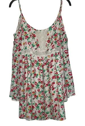 Altard State Cold Shoulder‎ Floral Boho Mesh Lace Flowy Tunic Top Small Women thumbnail 1