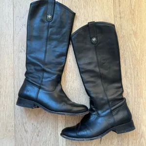 Frye Melissa 77167 Black Riding Boots Women Size 6 Leather Classic Festival Boho thumbnail 1