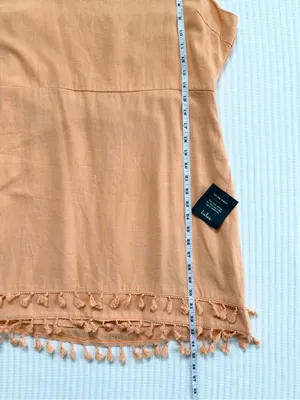 Lulu's Feel the Sunshine Washed Orange Tassel Mini Dress NWT thumbnail 9