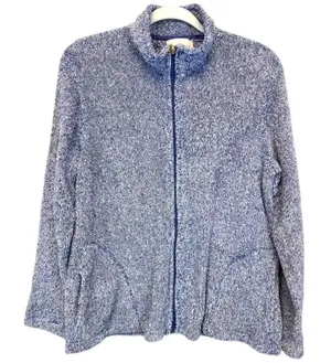Stan Herman size M Full zip blue fleece jacket Size M thumbnail 1