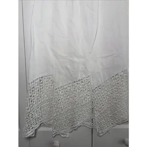 Chico's‎ Crochet Hem Midi Skirt Womens Size 0.5 S White Boho Coastal Linen Blend thumbnail 2