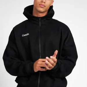 NWT COMFRT Cloud Zip Hoodie in midnight Black thumbnail 1