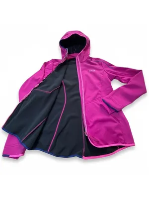 Women's Gore Bike Wear Pink & Black Hooded Cycling Jacket Size Lg thumbnail 2