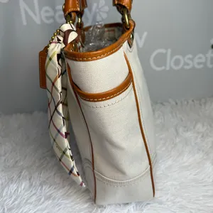 y2k COACH 2007 11791 Heritage Striped Tote Handbag thumbnail 4