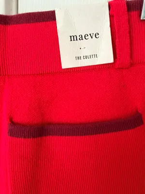 Maeve Colette Sweater Knit High-Rise Wide-Leg Cropped Pants, Size XXSP thumbnail 12
