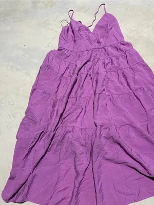 Abercrombie & fitch Purple Tiered Spaghetti Strap Dress XLP thumbnail 2