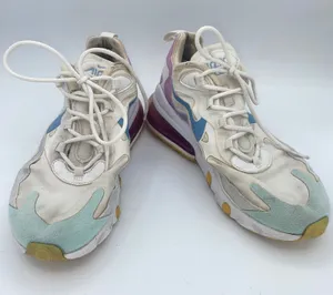 Nike React Athletic Lace-Up White Purple llue Sneakers Women's 8.5 AT6174-102 thumbnail 1