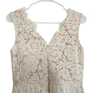 Lulus Love Poem White Lace Mini Dress V-Neck Fit & Flare Pockets‎ Bridal Shower thumbnail 9