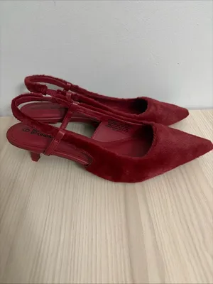 No Boundaries New No Tags Women’s Faux Fur Slingback Kitten Heels Size 9 thumbnail 4