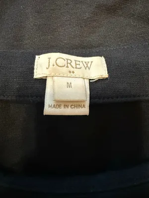 Womens J Crew Size Medium Shirt Top Black Short Lace Sleeve thumbnail 3