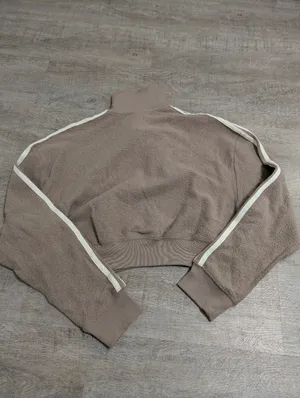 Victoria's Secret PINK Oatmeal Cropped Sherpa Sweater Size XS thumbnail 3
