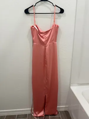 House of CB COSTANZA Bright Peach Maxi Dress Small thumbnail 6