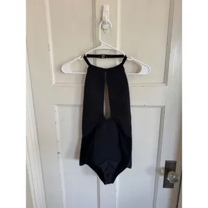 Beach Riot‎ Marisa black mesh detail one piece swimsuit size medium thumbnail 2