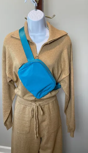 32 Degrees Cool Turquoise Crossbody Bag Adjustable Strap Zip Closure NWOT thumbnail 1