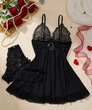 Black bodysuit set Size M thumbnail 1