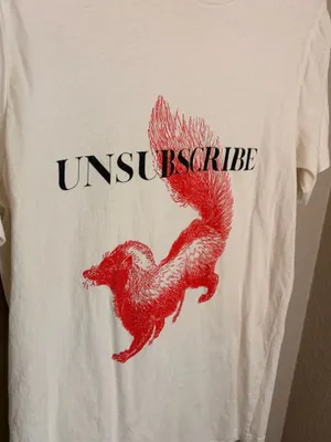 Cream “Unsubscribe” Skunk Graphic T-Shirt 🦨❤️ thumbnail 3
