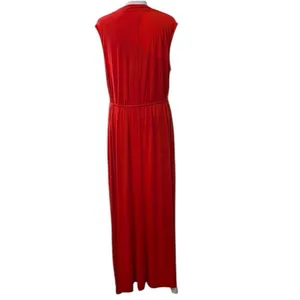 Matilda Jane flaming orange szL sleeveless braided tassel tie maxi dress EUC thumbnail 2
