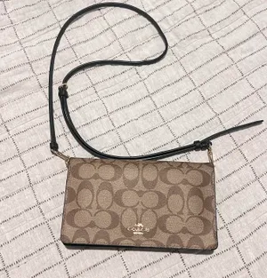 Coach Signature Canvas Crossbody Purse thumbnail 1