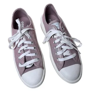 Converse Chuck Taylor‎ All Star Platform Sneakers Metallic Pink Silver Size 8.5 thumbnail 2