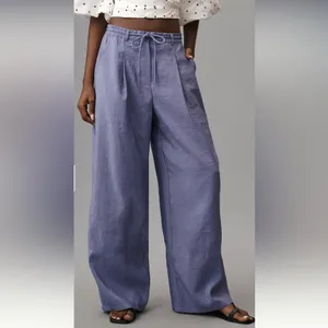 Anthropologie Maeve Seamed Wide Leg Track Pants thumbnail 5