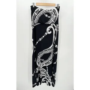 White House Black Market Dress Women XS Strapless Black‎ White Resort Birthday thumbnail 2