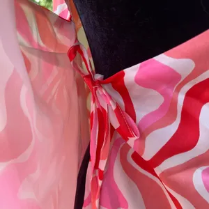 Dress Forum Los Angeles Women's Pink & Red Mini Wrap Dress Size L. NEW thumbnail 7