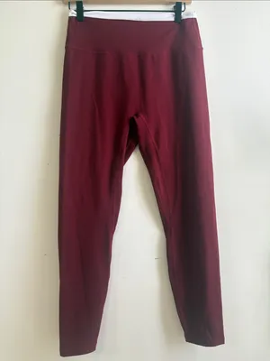 Fancy Burgundy Cropped Sports Bra with leggings thumbnail 4
