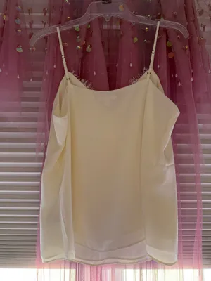 Abound Cream Lace Flowy Tank Top thumbnail 2