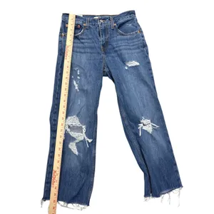 Levi's Low Pro Straight Leg Jeans Women's Size‎ 25 Blue Distressed Ripped thumbnail 13