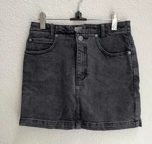 Free People Black Denim Skirt thumbnail 5