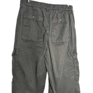 American Eagle Outfitters Black Cargo Pants with Button Flap Back Pockets Size 6 thumbnail 5