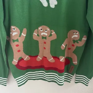 Tipsy Elves Gingerbread Men Being Eaten Holiday Ugly Christmas Sweater Graphic S thumbnail 3