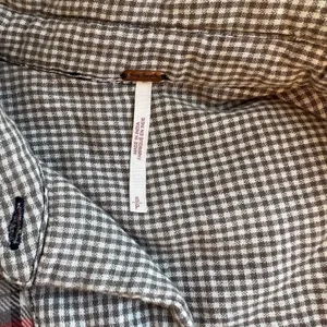 Free People Flannel Shirt Red And Gray Button Down Lined Size S thumbnail 8