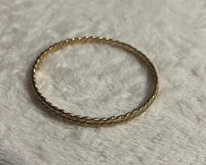 4 Gold Tone Bangle Lot thumbnail 3
