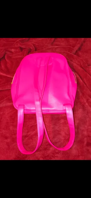 Juicy Couture Hot Pink & Black Faux Leather Backpack Sequence thumbnail 13