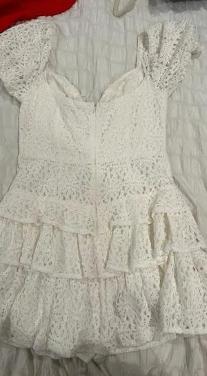 Olivaceous NWT White Lace Ruffle Mini Dress/ Romper thumbnail 2