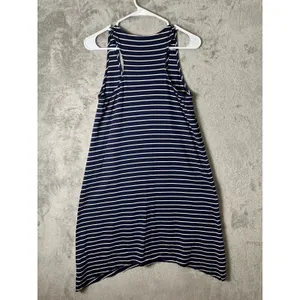 Lilly Pulitzer Jennalyn Pima Cotton‎ Navy Stripe Asymmetrical Tank Dress Small thumbnail 3