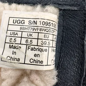 Ugg Lorna Black Boots Waterproof Genuine Leather Wool Lined 8.5” Shaft Size 8.5 thumbnail 11