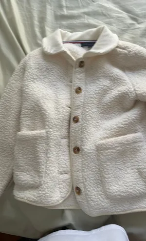 Tommy Hilfiger Women’s Jacket White Faux Fur Sherpa thumbnail 1