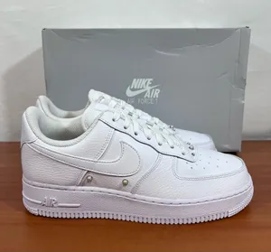 Nike NEW Women's Air Force 1 ‘07 SE Triple White Pearl Shoe Size 8.5 #B1236A thumbnail 1