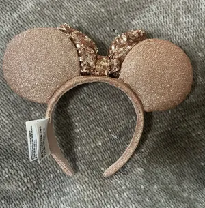 Disney Rose Gold Sequin Mickey Mouse Ears thumbnail 2