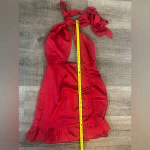 HELLO MOLLY The Showstopper Mini Dress in Red thumbnail 8