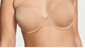 VICTORIAS SECRET Illusions Lightly Lined Smooth Strapless Bra sz 32DD/ in fair condition thumbnail 4