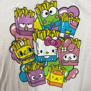 Sanrio Hello Kitty & Friends French Fry Character Boxes T-Shirt 2XL thumbnail 2