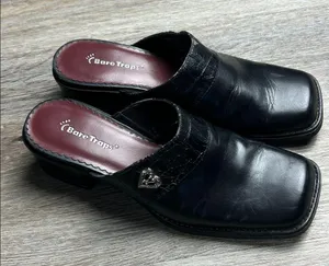 BareTraps Black Leather “Coupe” Slip-On Shoes Size 7.5 Medium thumbnail 3